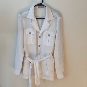 White safari Linen Jacket by SUITSUPPLY PURCHASED THIS SUMMER